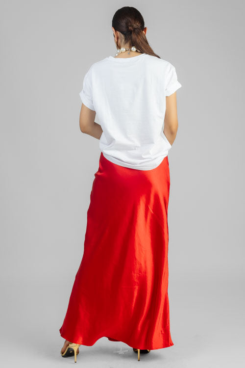 FALDA SATIN LARGA