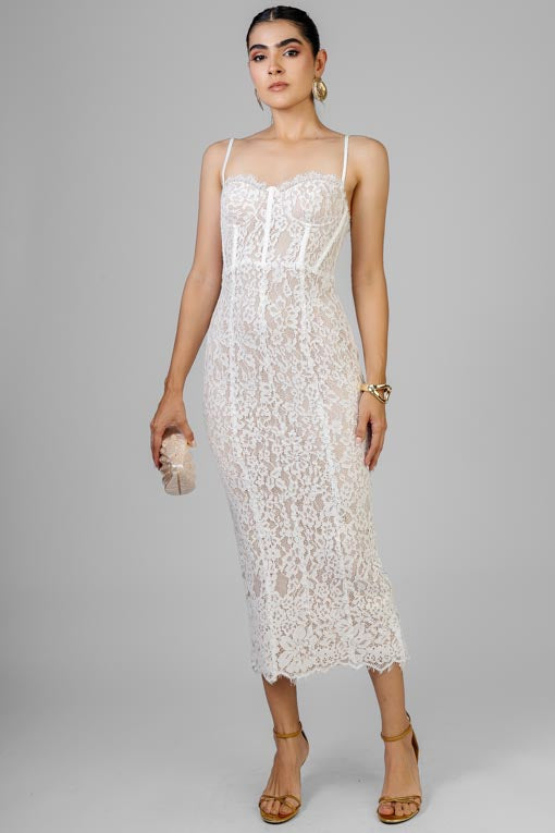 VESTIDO RECTO ENCAJE