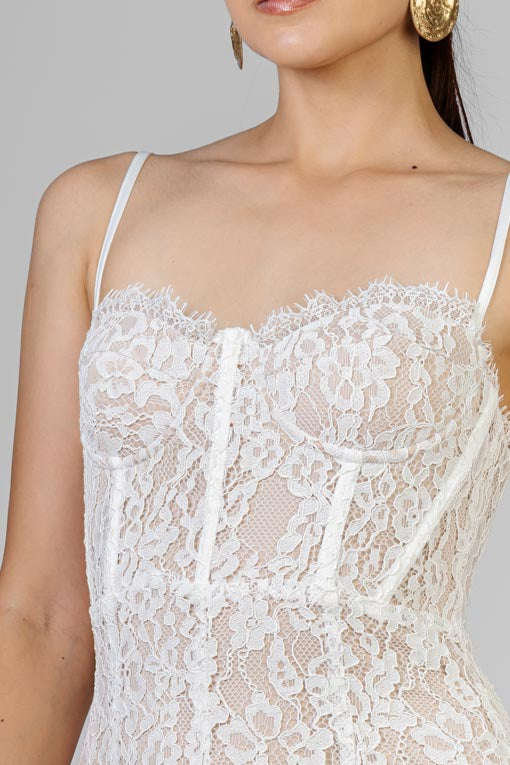 VESTIDO RECTO ENCAJE