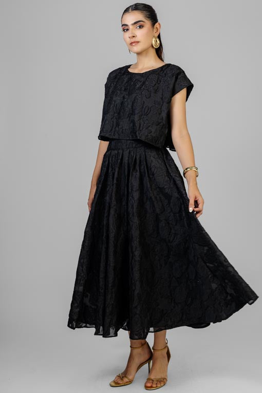 CONJUNTO BROCADO NEGRO