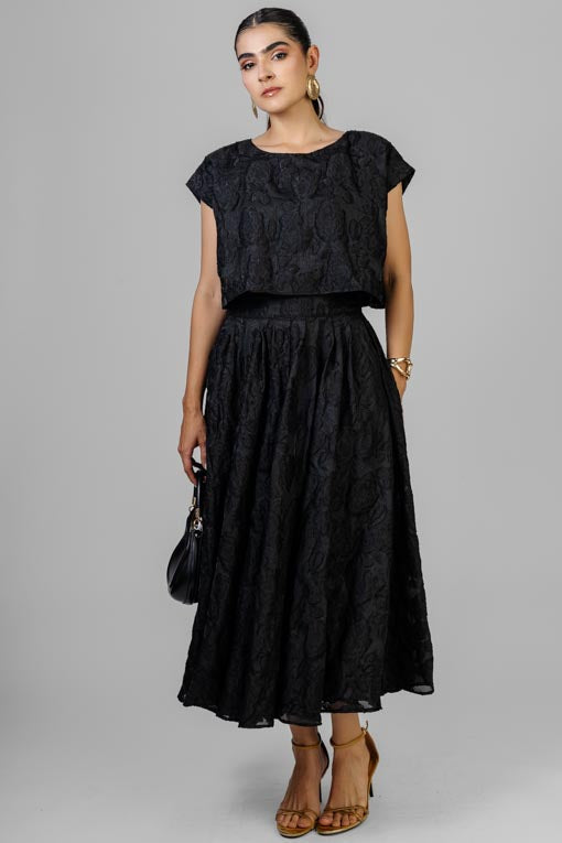 CONJUNTO BROCADO NEGRO