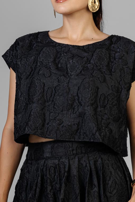 CONJUNTO BROCADO NEGRO