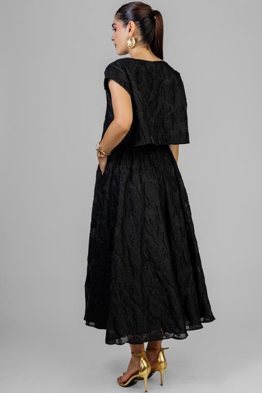 CONJUNTO BROCADO NEGRO