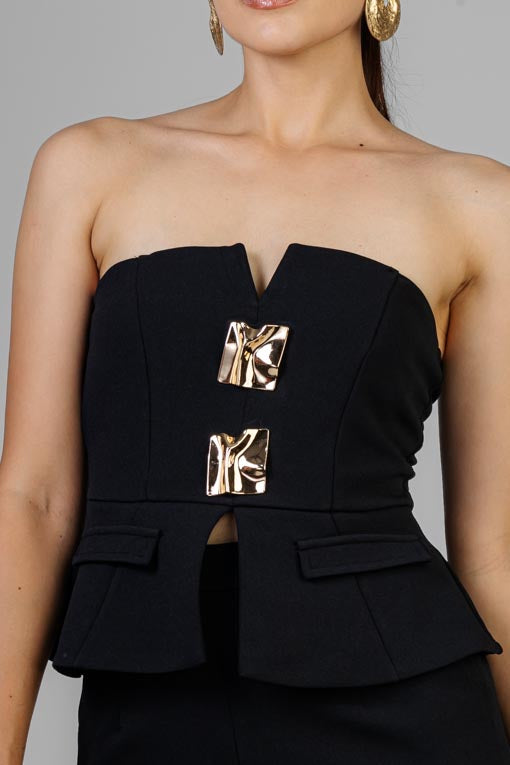 CONJUNTO PEPLUM NEGRO