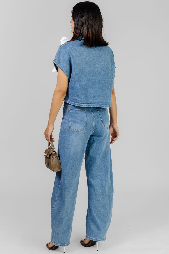 CONJUNTO DENIM CON TACHUELAS