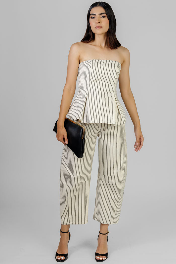 CONJUNTO DE RAYAS PEPLUM