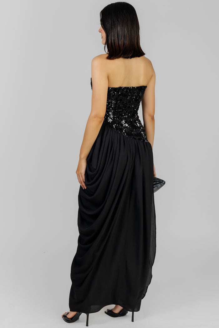 VESTIDO NEGRO CON LENTEJUELAS