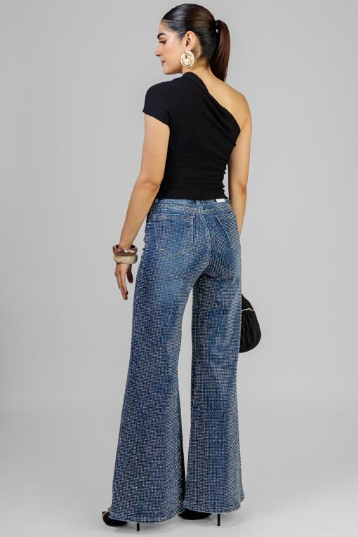 BLUSA TEJIDA ASIMETRICA