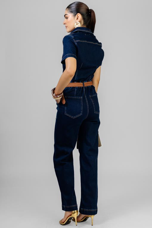 PALAZZO DENIM CINTO TRENZADO