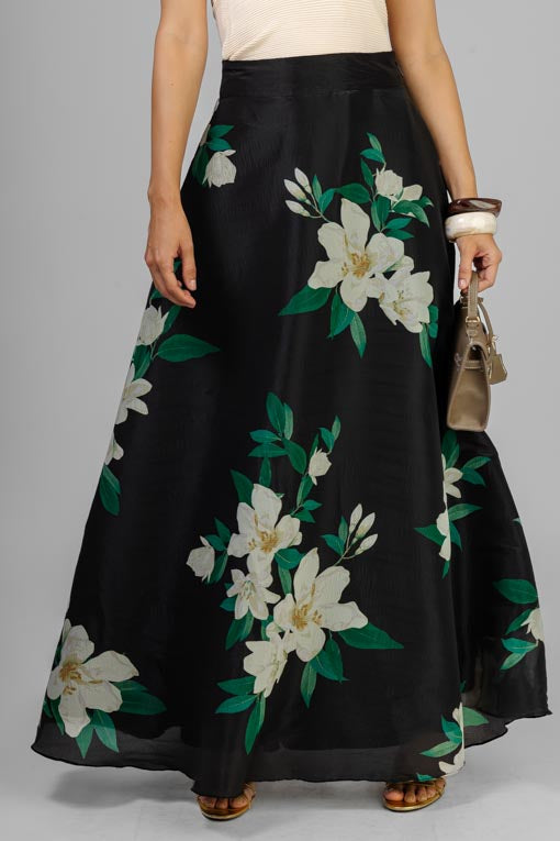FALDA ORGANZA FLORAL