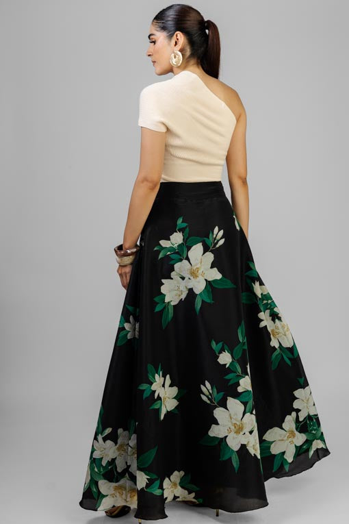 FALDA ORGANZA FLORAL
