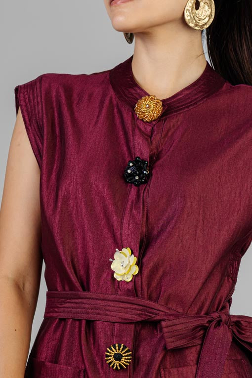 CONJUNTO CHALECO BOTONES PEDRERIA