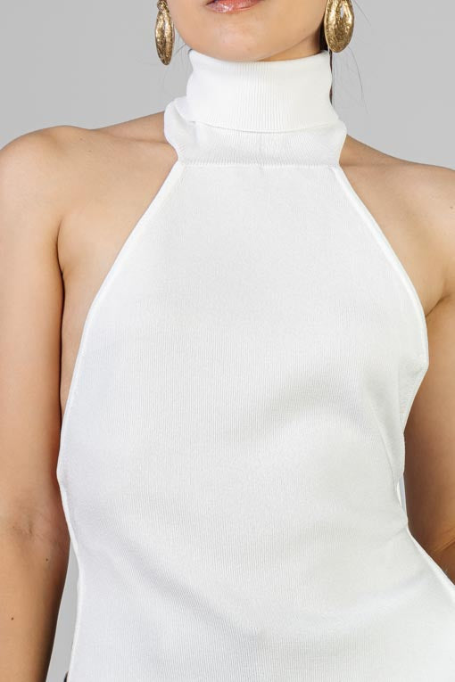 BLUSA TEJIDA CUELLO ALTO