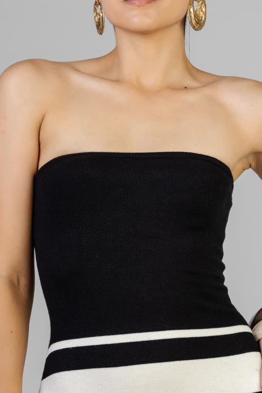 VESTIDO STRAPLESS TEJIDO