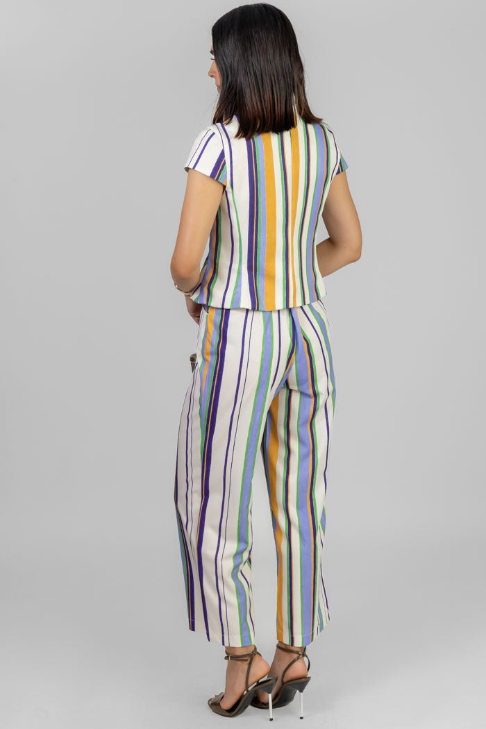 CONJUNTO ESTAMPADO RAYAS COLOR