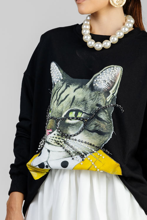 SUDADERA GATO