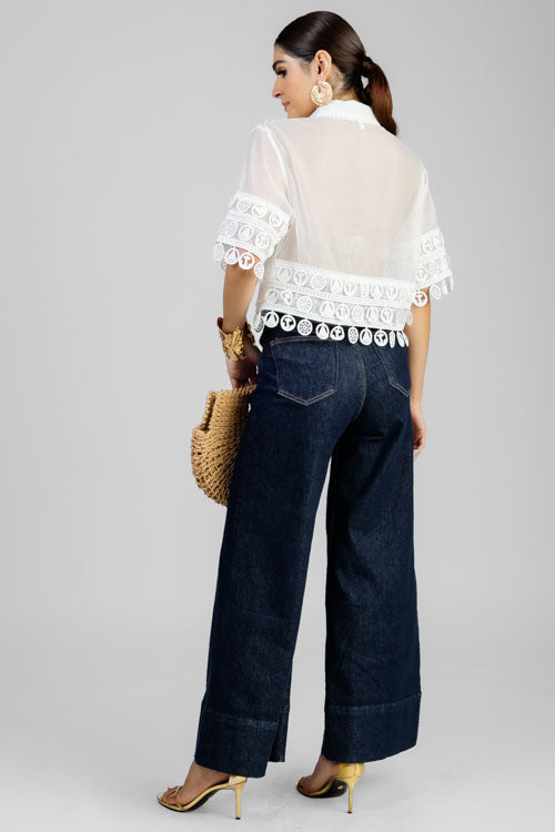 BLUSA CORTA ENCAJES