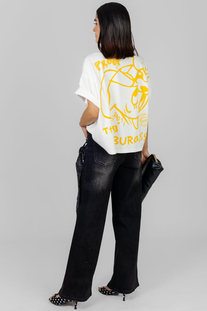 PLAYERA ESTAMPADA OVERSIZE