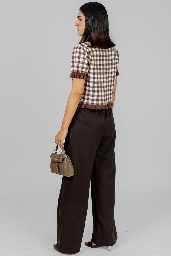 PANTALON WIDE LEG CHOCOLATE