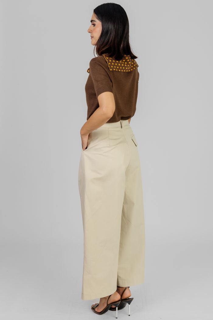 PANTALON TIRO ALTO BEIGE