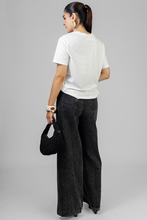 PLAYERA FLOR BIES NEGRO