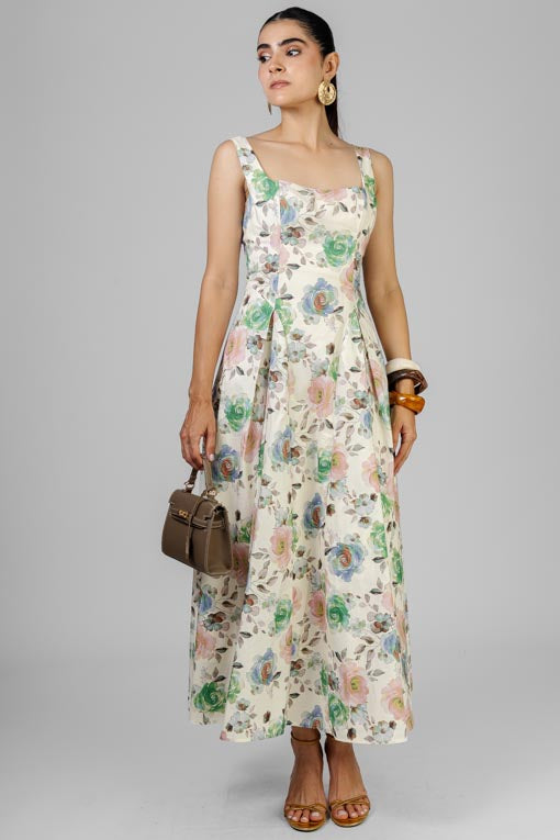 VESTIDO FLORES DE ACUARELA