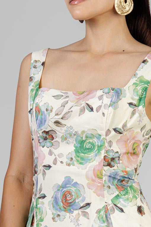 VESTIDO FLORES DE ACUARELA