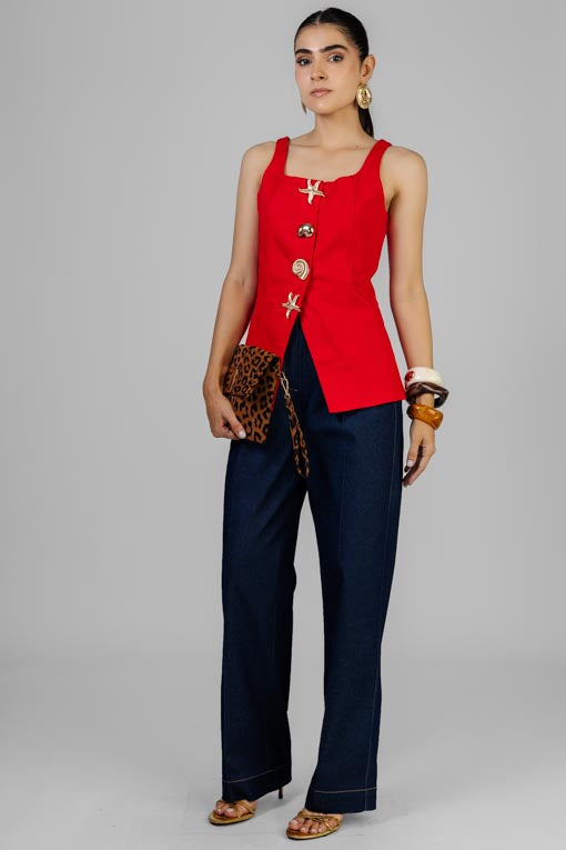 BLUSA BOTONES DE MAR