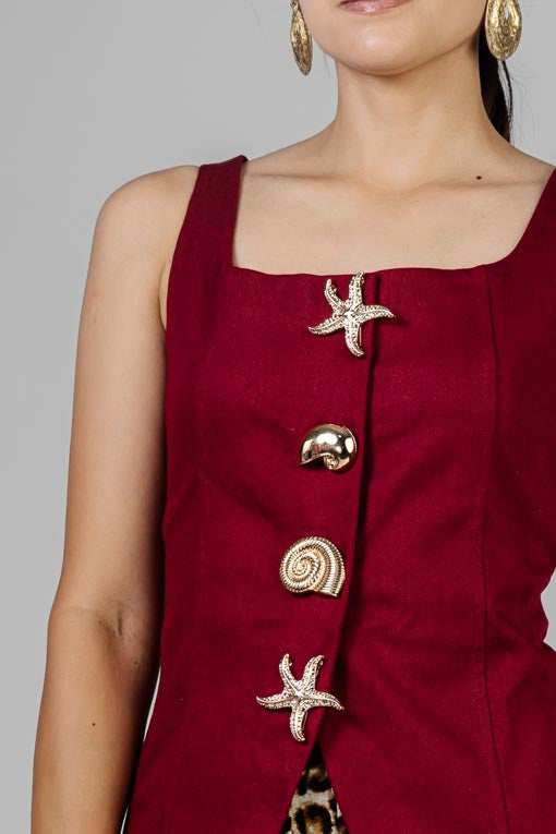 BLUSA BOTONES DE MAR