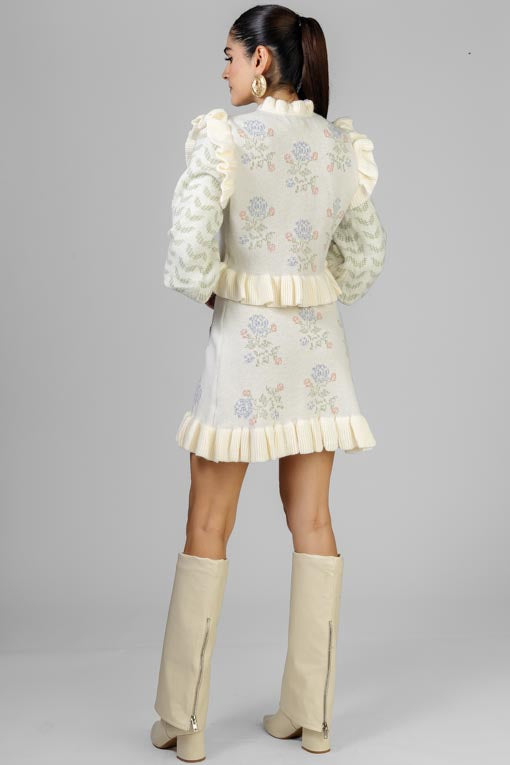CONJUNTO TEJIDO FLORES
