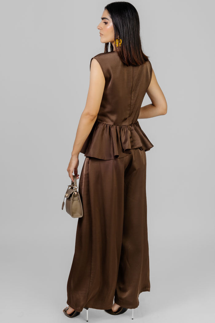 CONJUNTO PEPLUM SATINADO