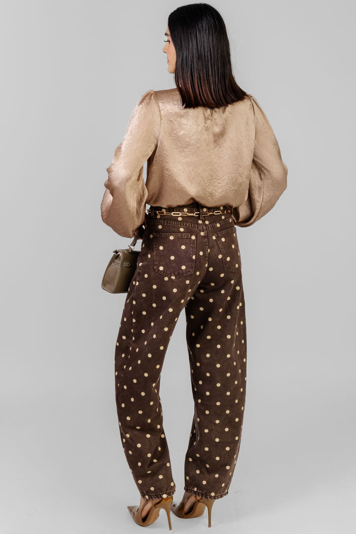 PANTALÓN ANCHO ESTAMPADO LUNAR