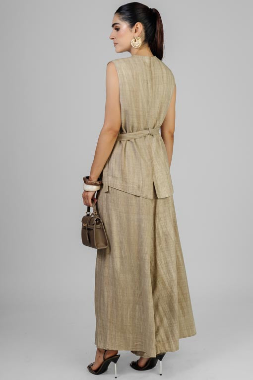 CONJUNTO CHALECO LINO