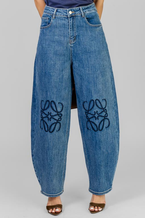 PANTALON DENIM LOGO AZUL