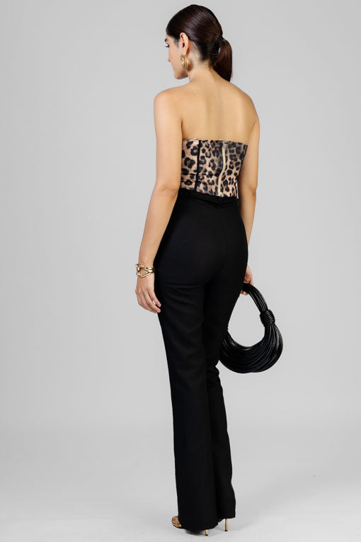 TOP STRAPLESS ANIMAL PRINT