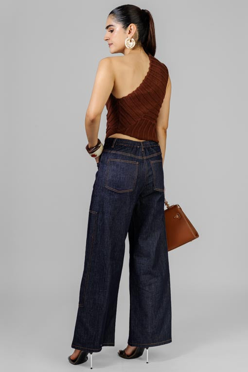 BLUSA ASIMETRICA TEJIDA