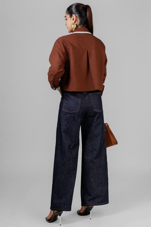 BLUSA RIBETE BORDADO