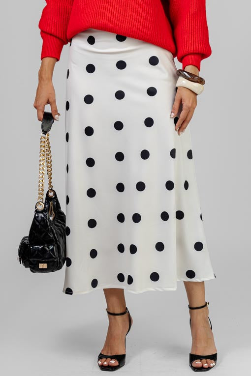 FALDA SATIN POLKA