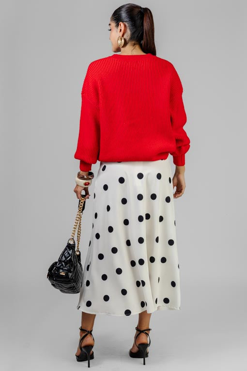 FALDA SATIN POLKA