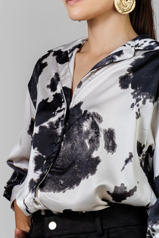 CAMISA COW SATIN