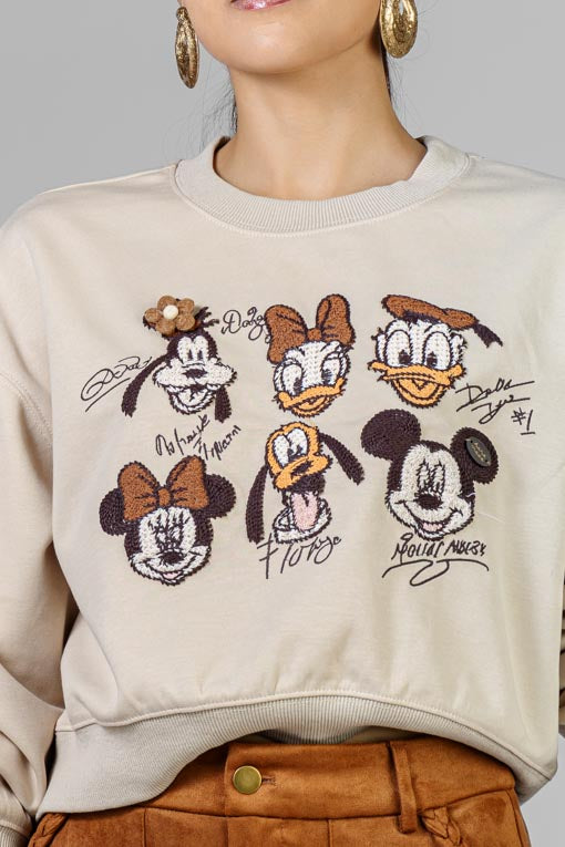 SUDADERA DIBUJOS BORDADOS