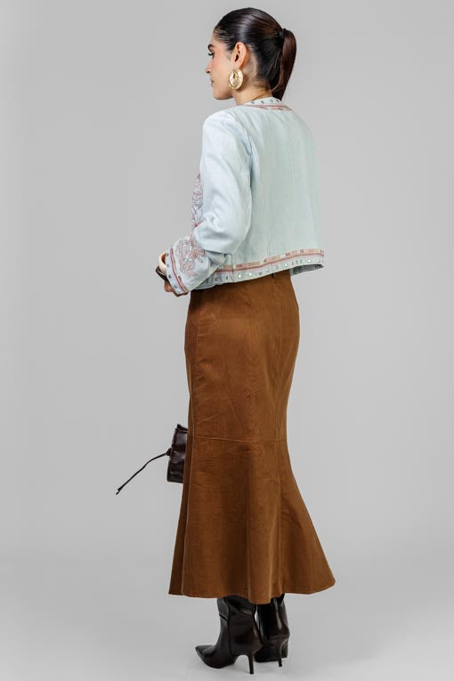 CHAQUETA DENIM BORDADA