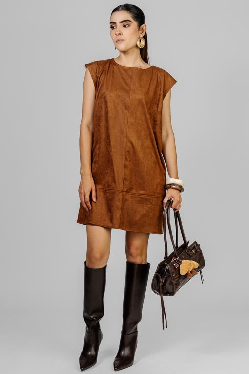 VESTIDO GAMUZA MOÑOS