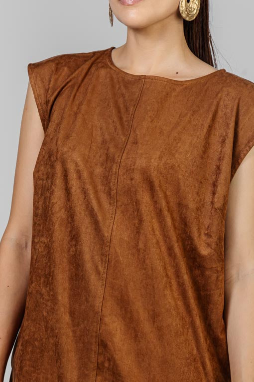 VESTIDO GAMUZA MOÑOS