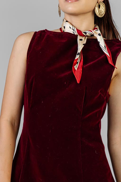 VESTIDO VELVET BURGUNDY