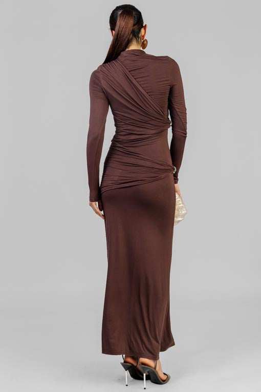 VESTIDO PLIEGUES LATERALES