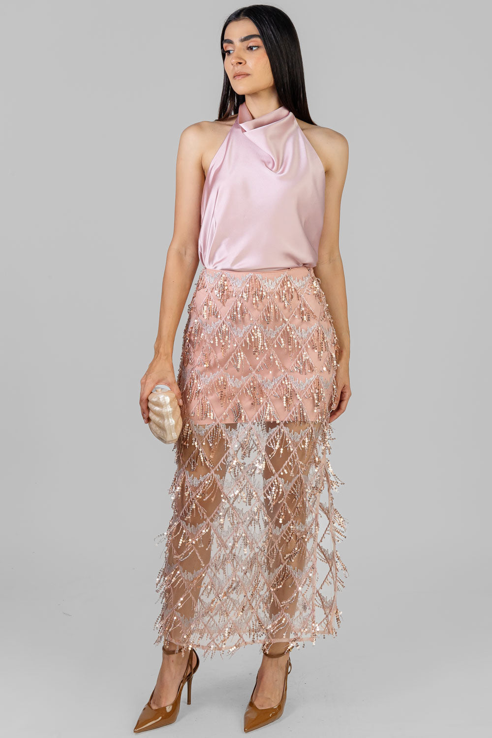FALDA FLECOS CRISTAL