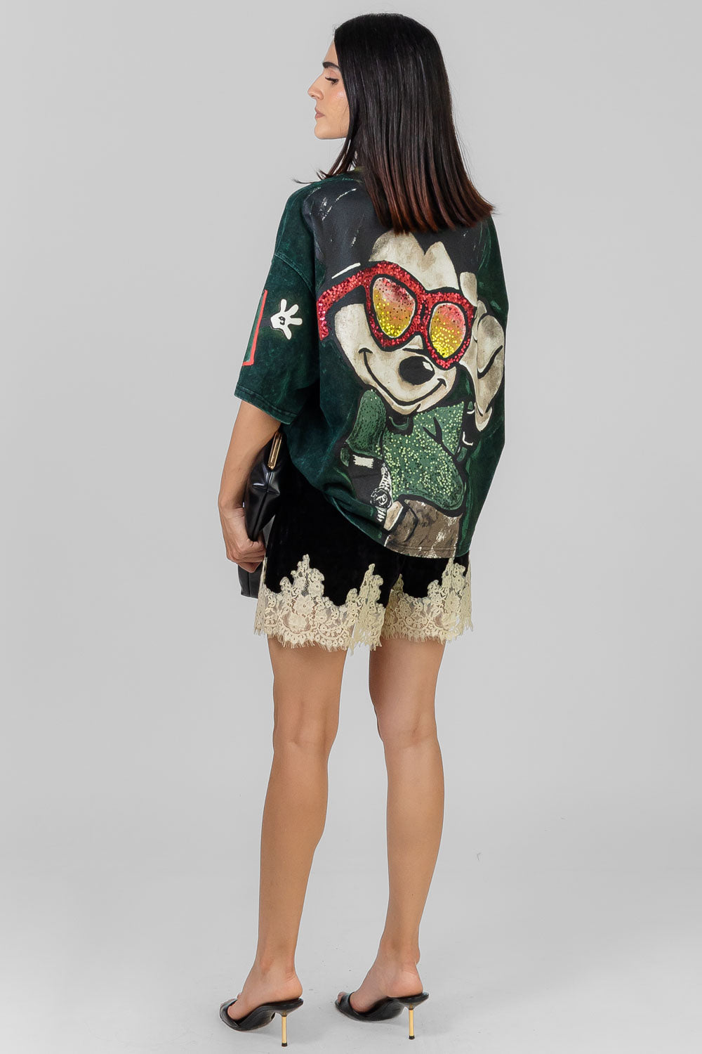 SHORT TERCIOPELO ENCAJE
