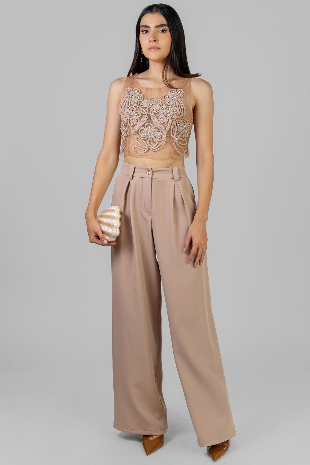 CONJUNTO TOP TUL PEDRERIA
