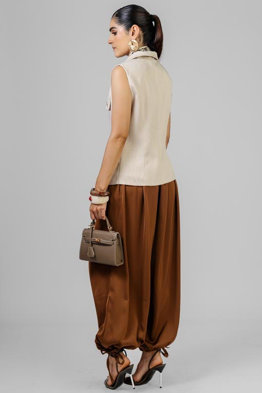 PANTALON SATINADO HAREM